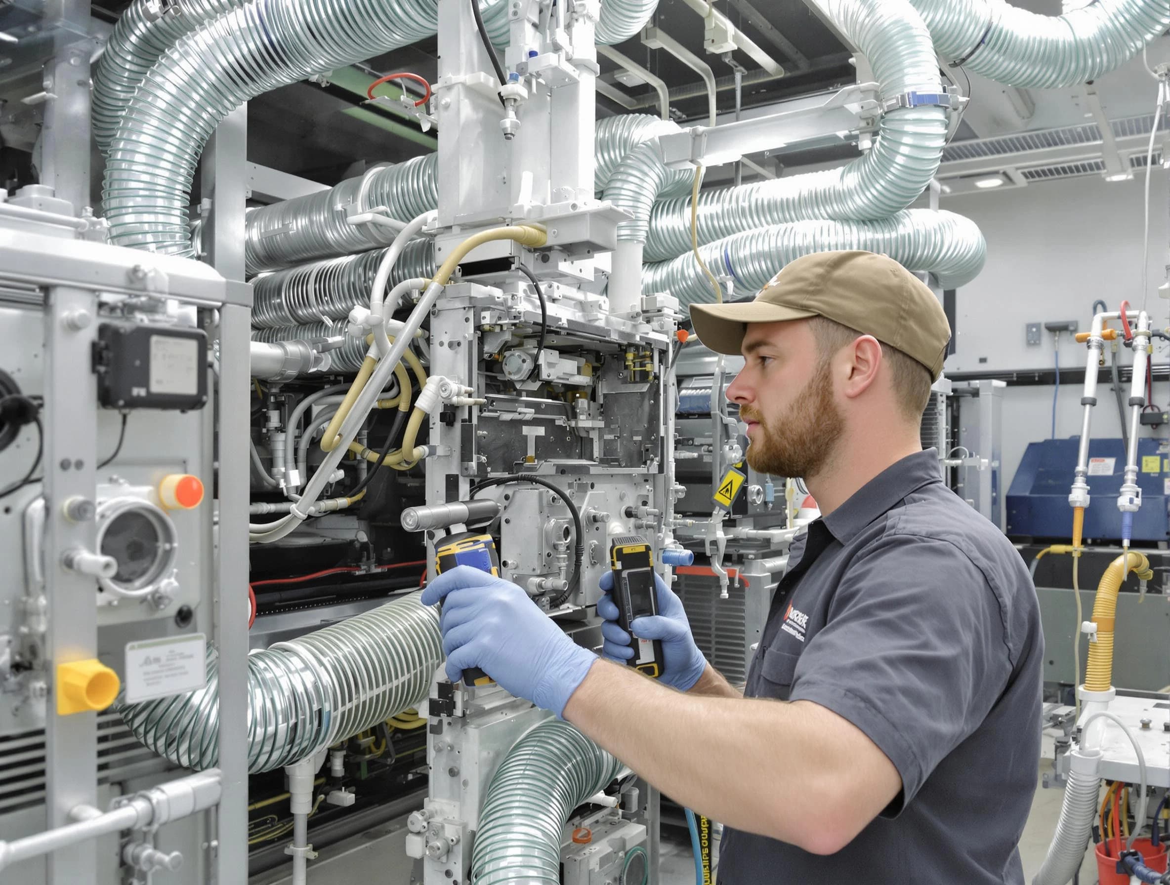 Northglenn Air Duct Cleaning technician performing precision commercial coil cleaning at a business facility in Northglenn