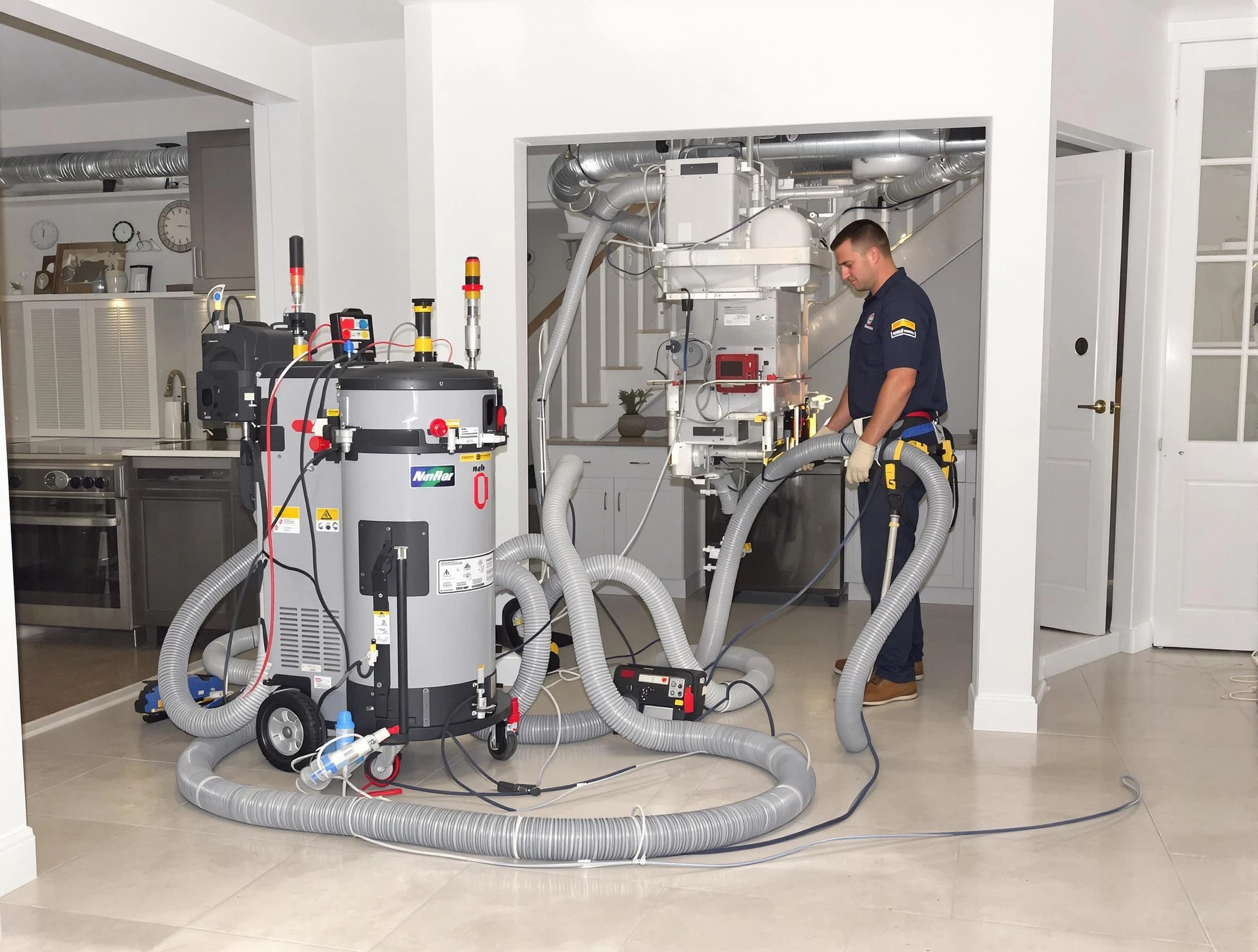 Northglenn Air Duct Cleaning technician operating negative pressure cleaning equipment for thorough duct maintenance in Northglenn